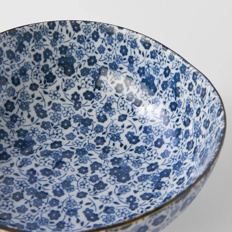 Blue Daisy uneven medium bowl 16cm - Image 4