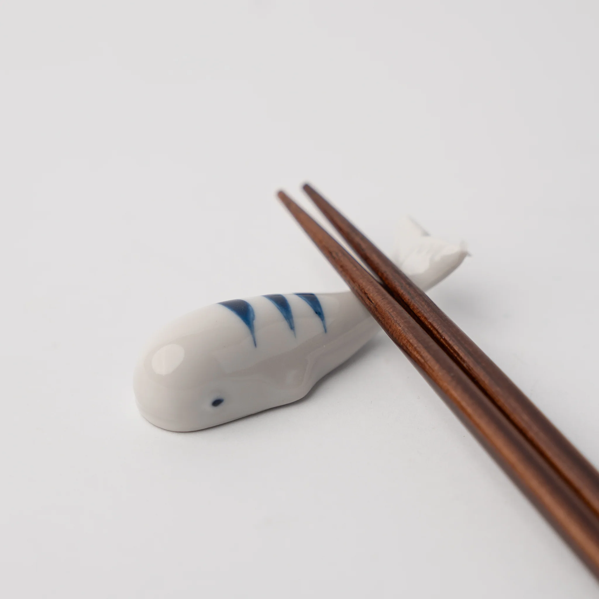 Blue Stripe Whale Chopstick Rest