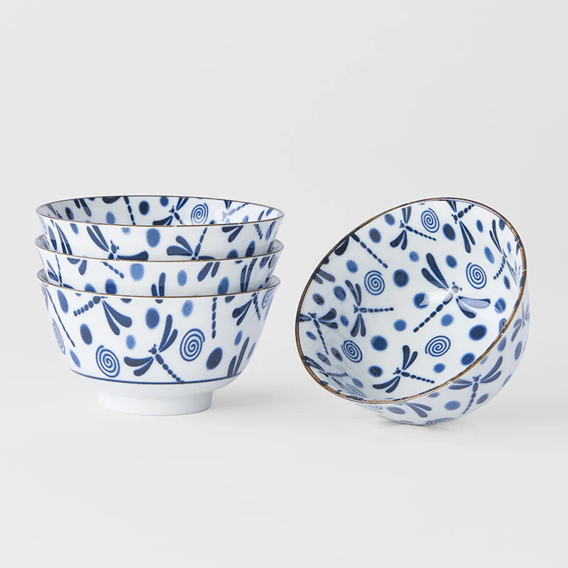 Blue Dragonfly 4 piece boxed bowl set 13cm - Image 3
