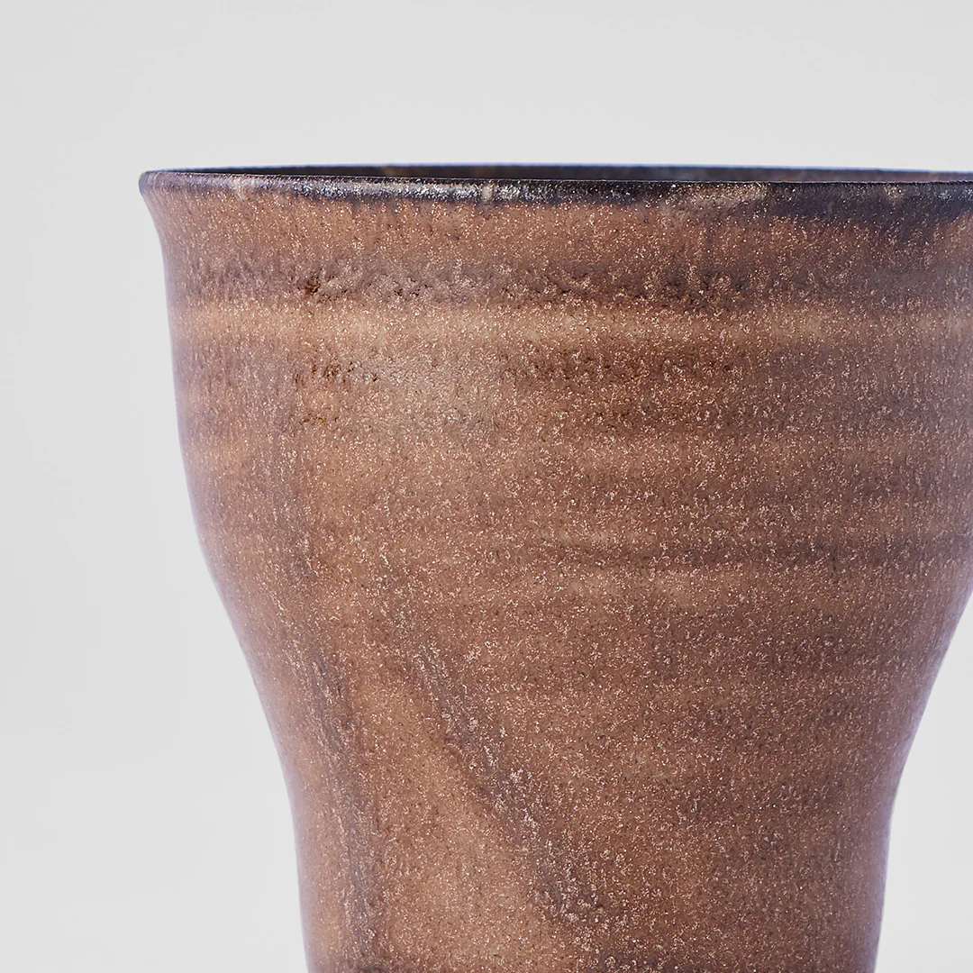 Fluted narrow base teacup Cocoa 80ml - Image 3
