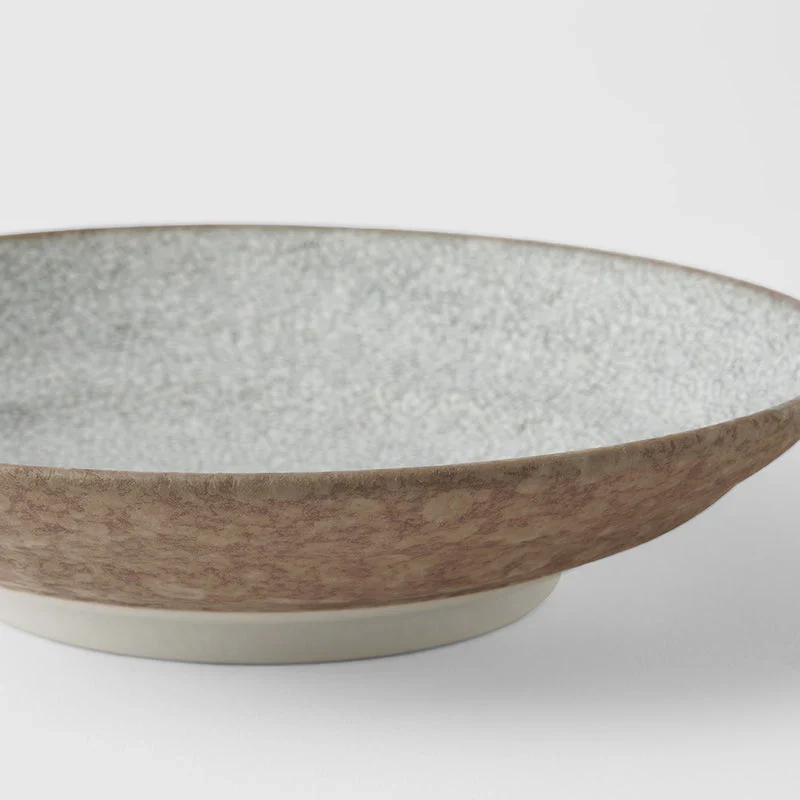 Crazed Grey Shallow Bowl 23cm - Image 4