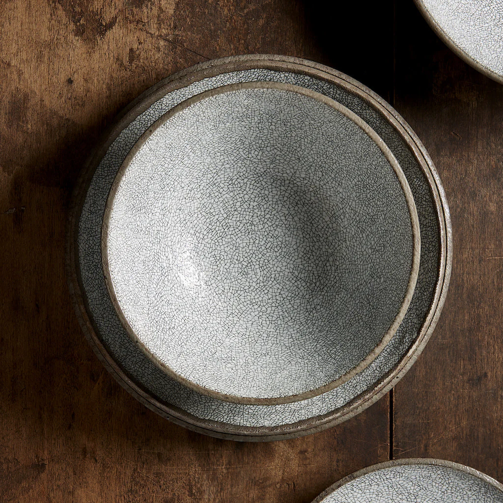 Crazed Grey Udon Bowl 19cm - Image 4