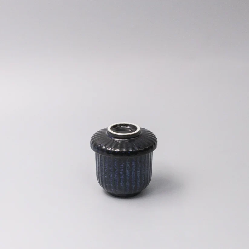 Cup Chawanmushi Indigo Blue Lidded Jar 170ml - Image 3