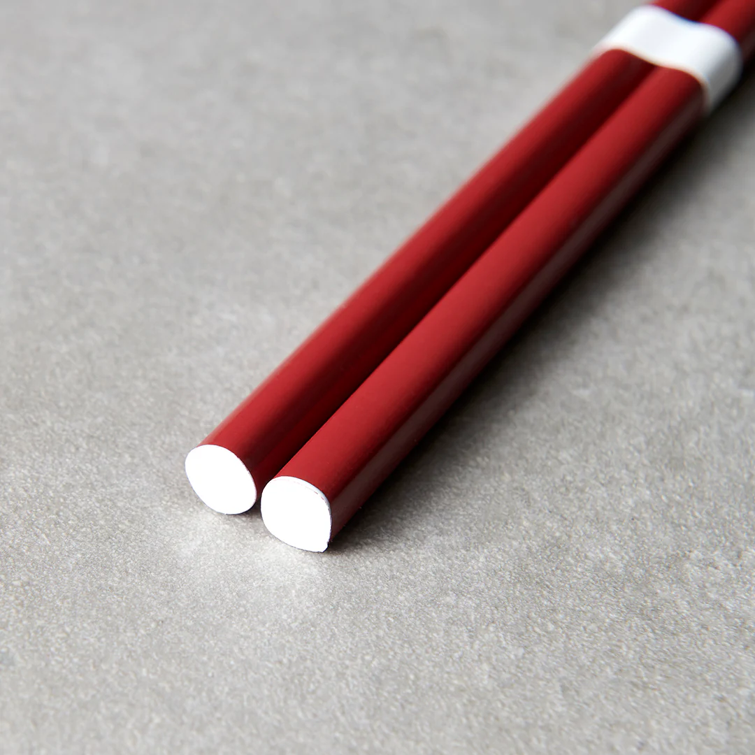 Dark red & white chopsticks 23cm - Image 4