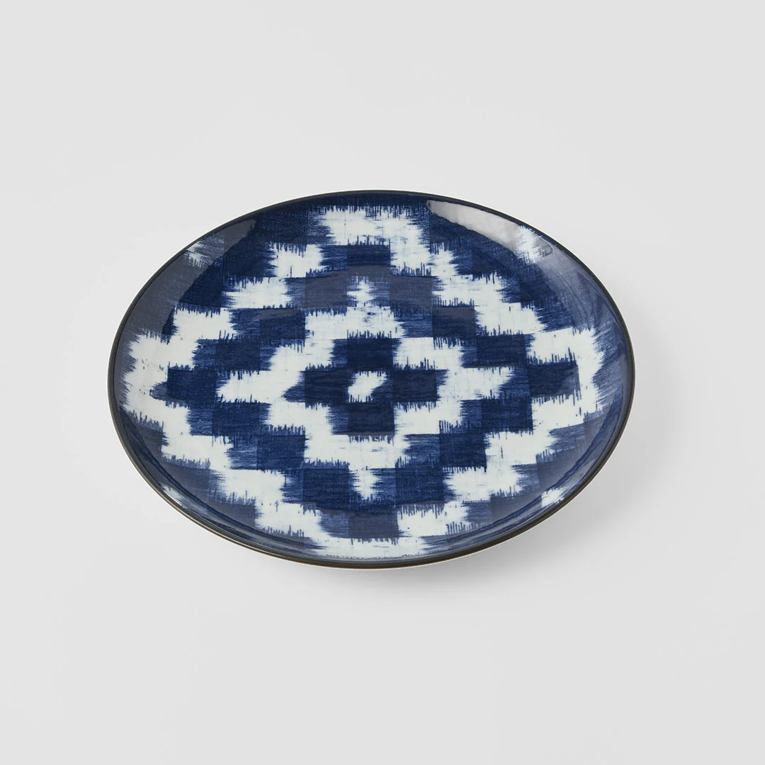 Kasuri Diamond dinner plate 25cm