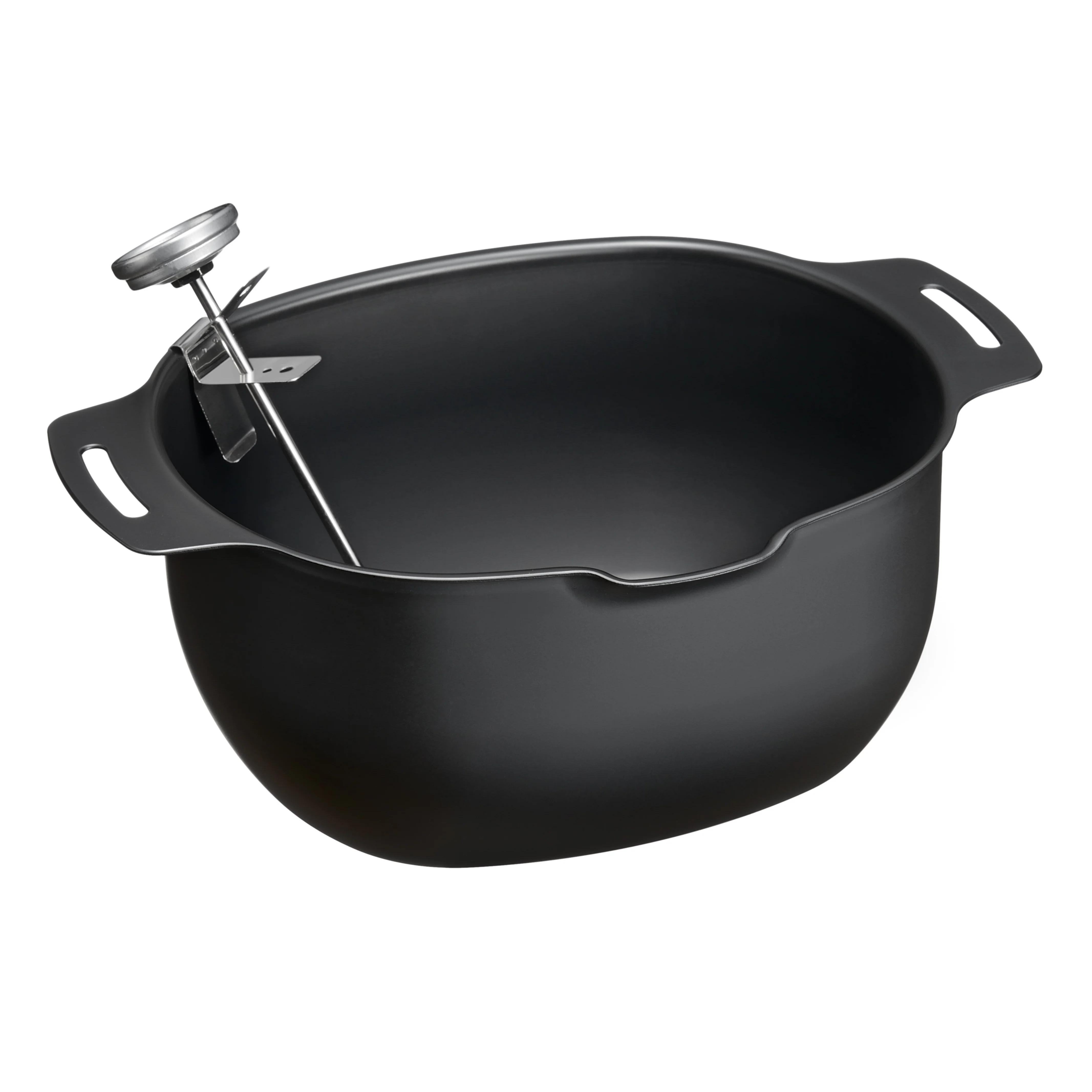 Enzo Iron Oval Tempura Frying Pot with Thermometer 20 × 17cm