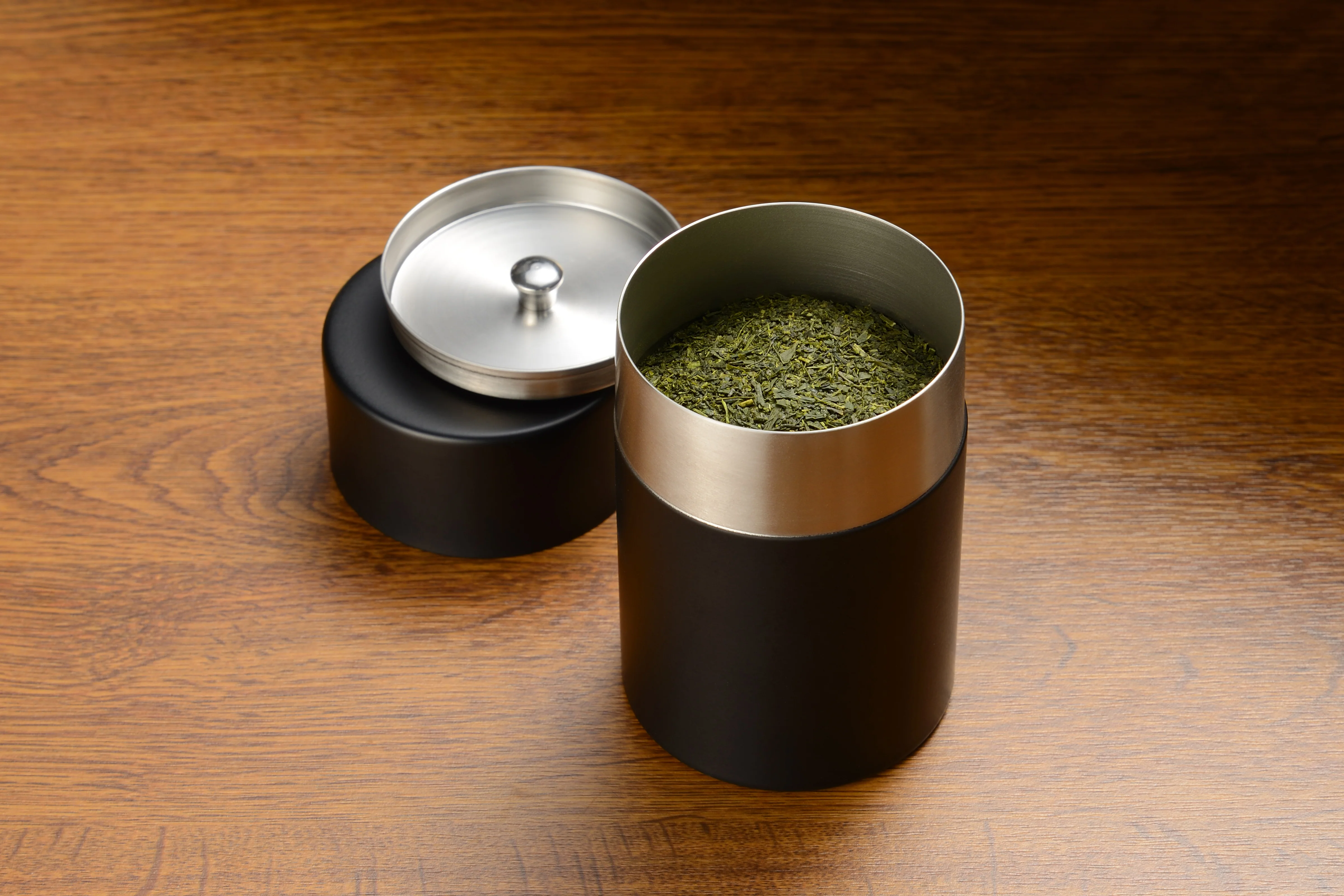 Enzo Stainless Steel Tea Caddy - Image 2