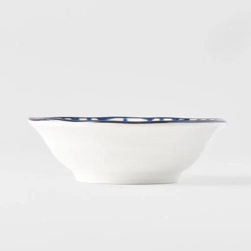 Indigo Herringbone Ikat Sauce Dish 11cm - Image 3