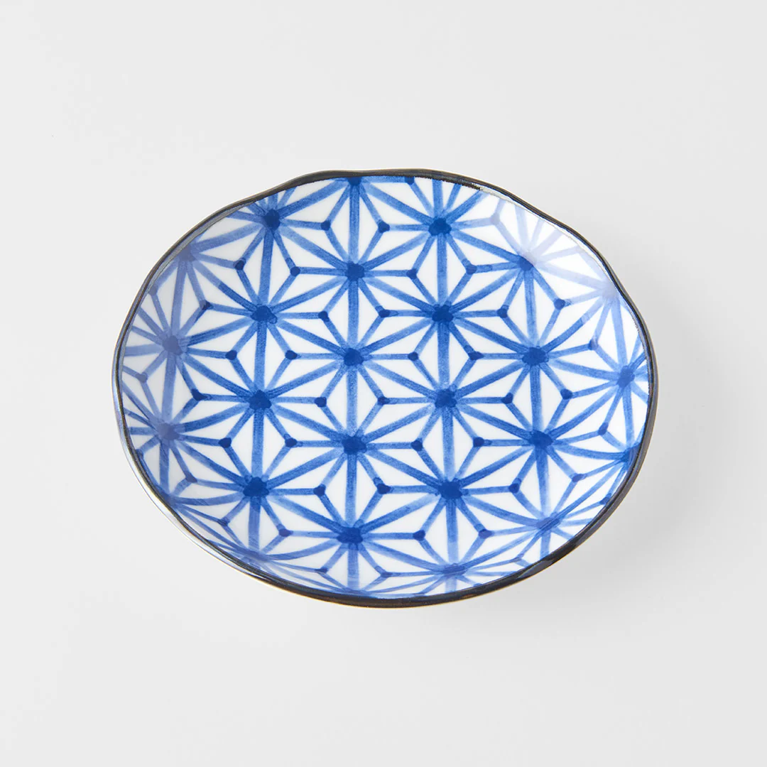 Indigo Starburst Ikat plate 16cm - Image 2