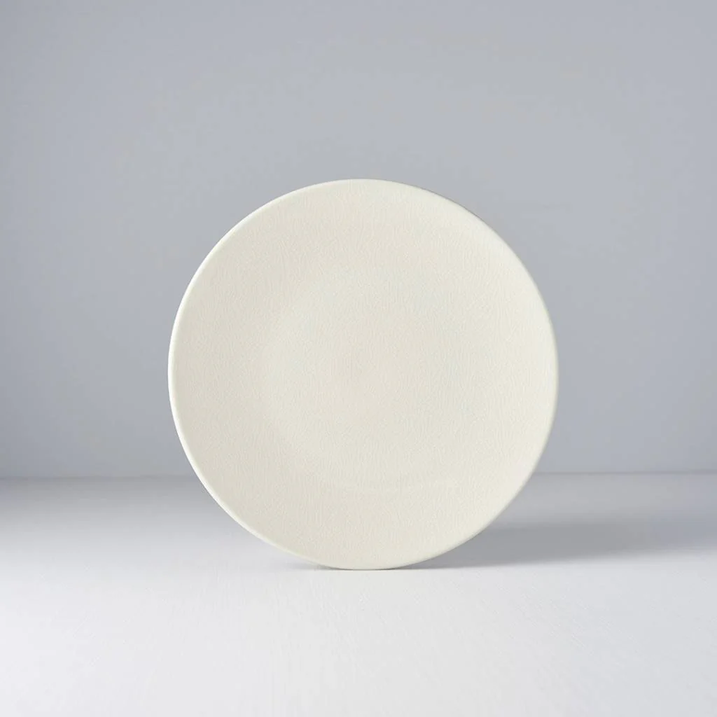Ivory Crazed round plate 22cm