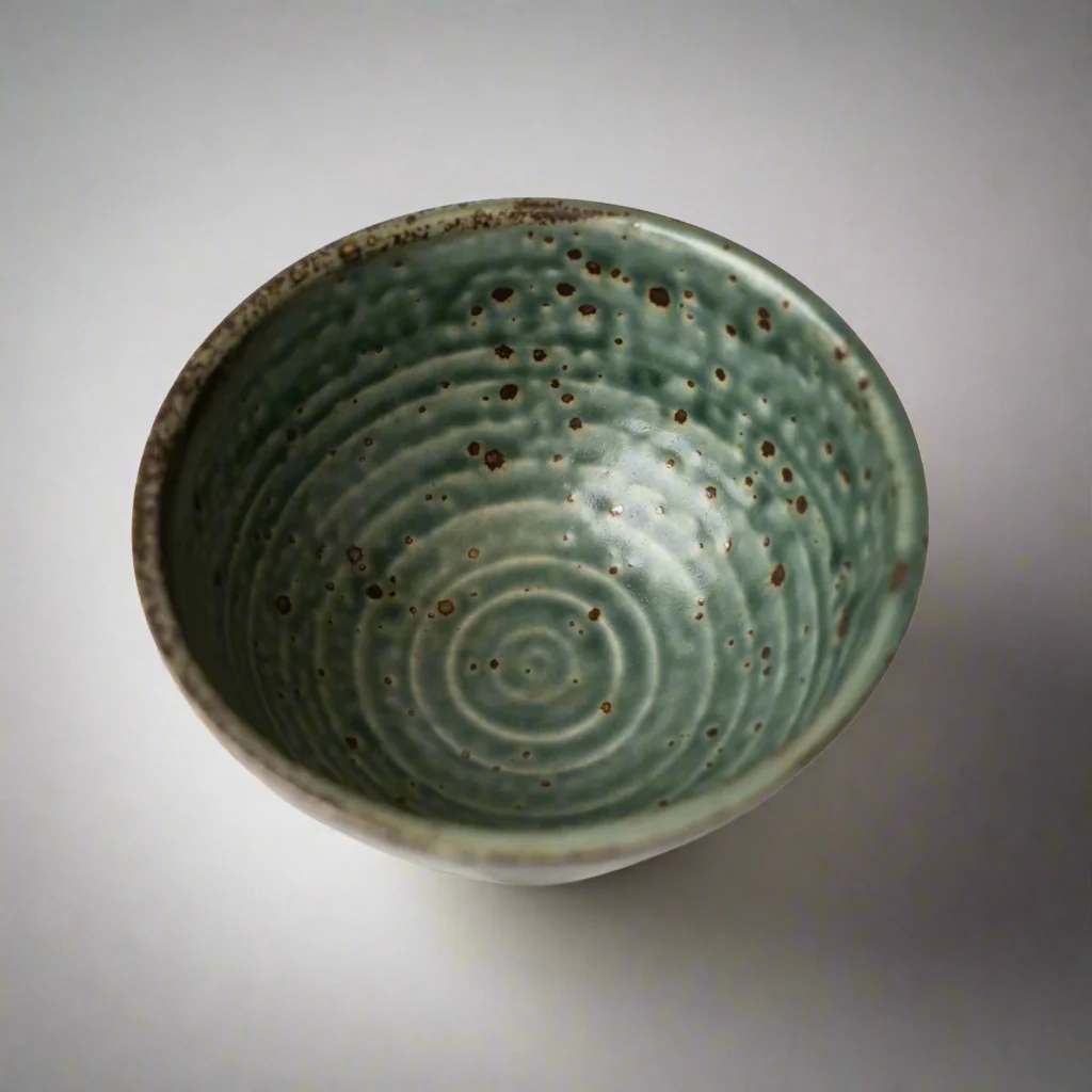 Etched Angled Jade Medium Bowl 17cm - Image 3