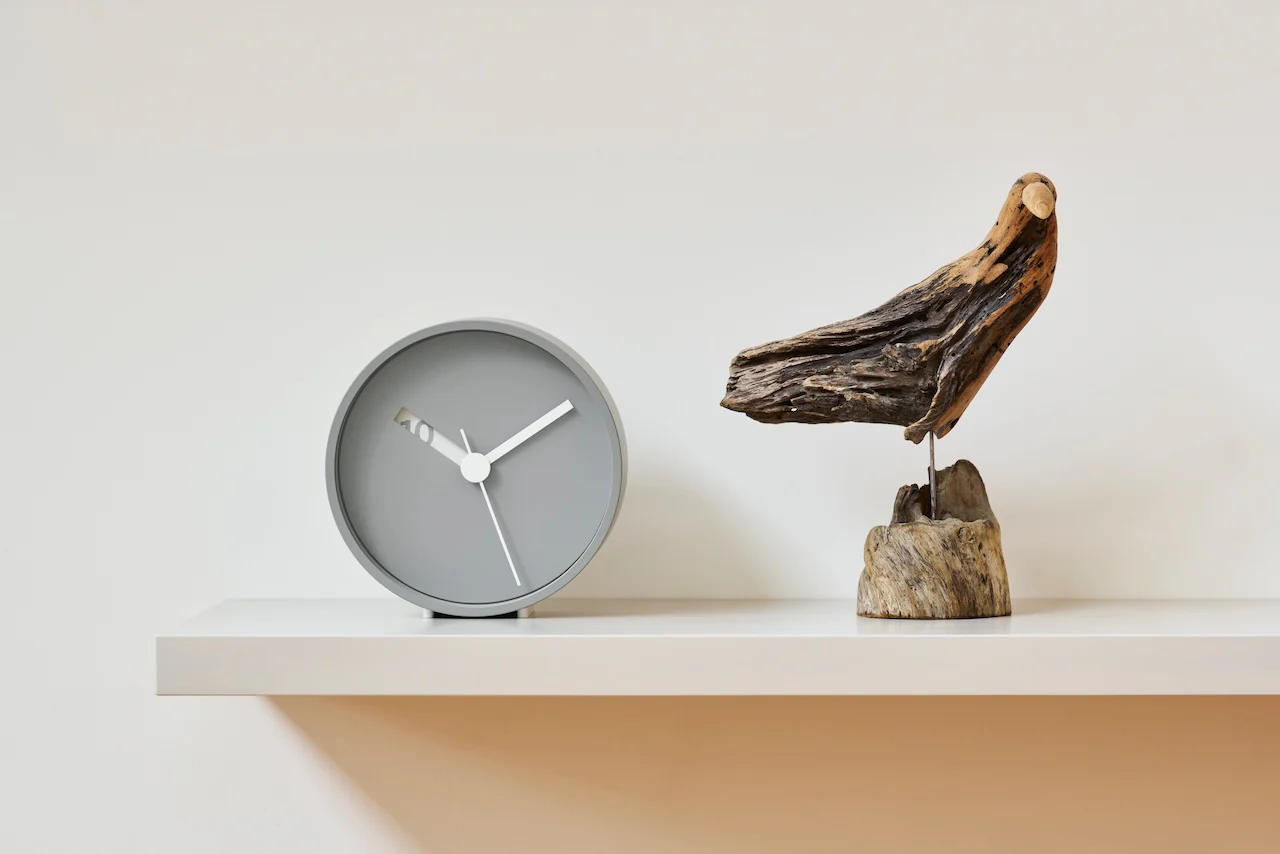Lemnos Extra Normal Japanese Designer Clock - Grey - Image 4