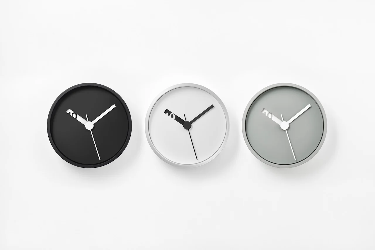 Lemnos Extra Normal Japanese Designer Clock - Grey - Image 8