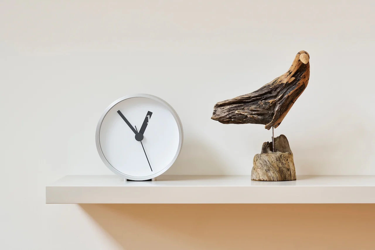 Lemnos Extra Normal Japanese Designer Clock - White - Image 4