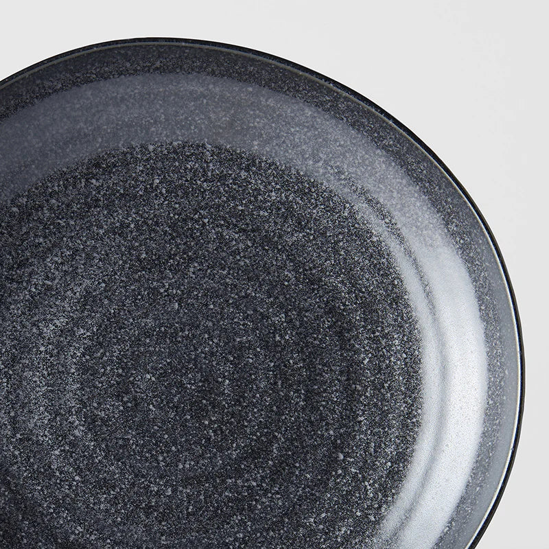 Matt Black Uneven Dinner Plate 23cm - Image 2