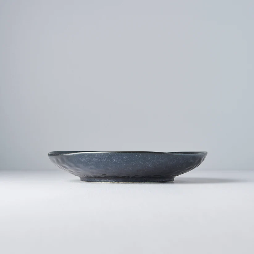 Matt Black Uneven Dinner Plate 23cm - Image 5