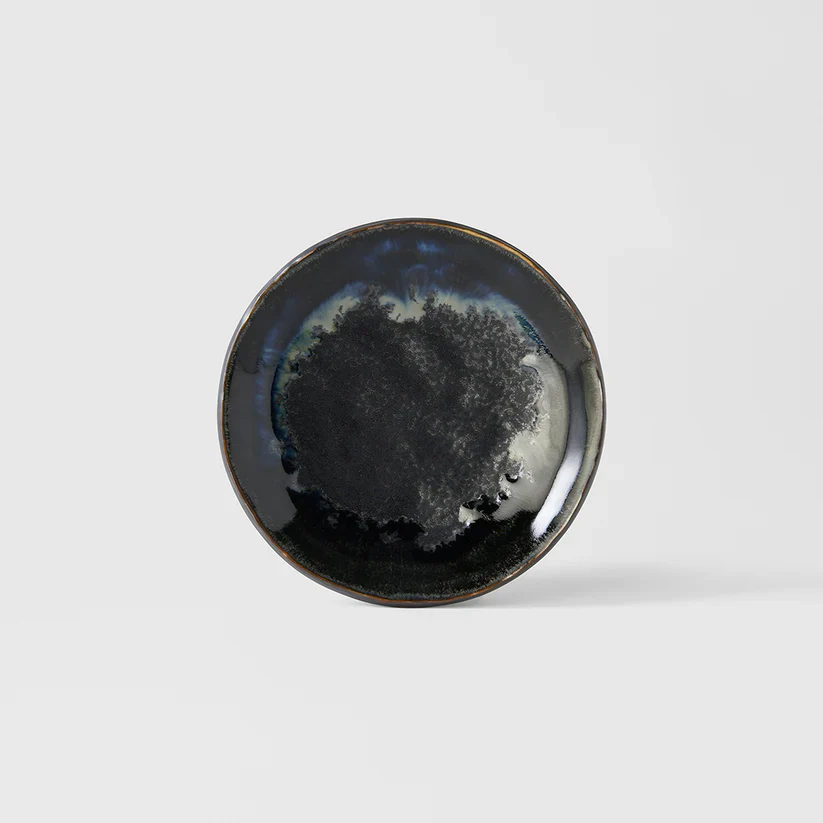 Matt W' Shiny Black Edge Saucer 13cm - Image 3