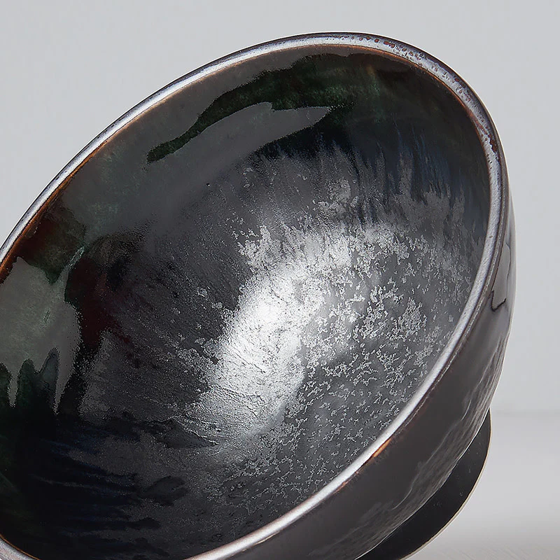 Matt W' Shiny Black Edge medium bowl 15cm - Image 5