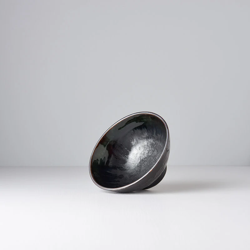 Matt W' Shiny Black Edge medium bowl 15cm - Image 7