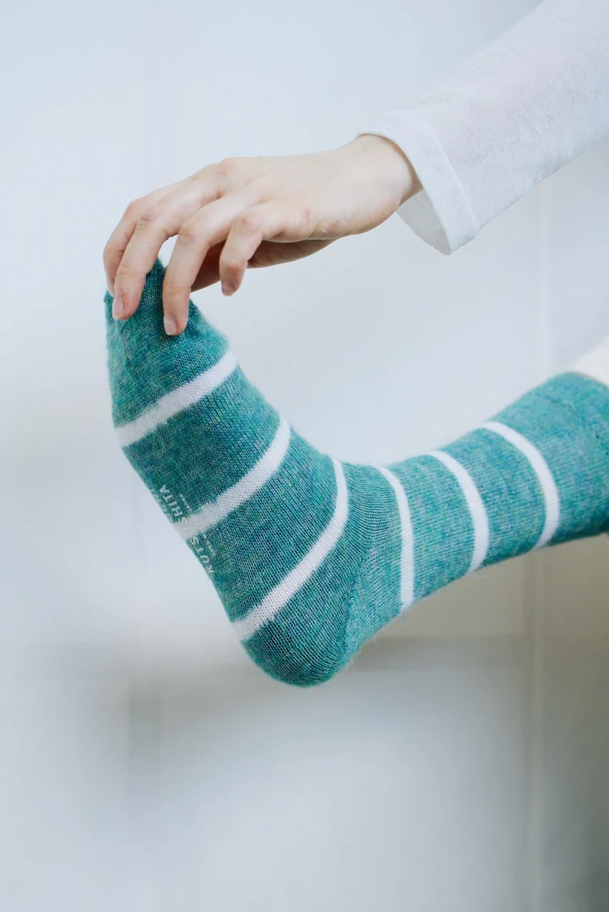 Mohair Wool Border Socks - Trail Road - Image 4