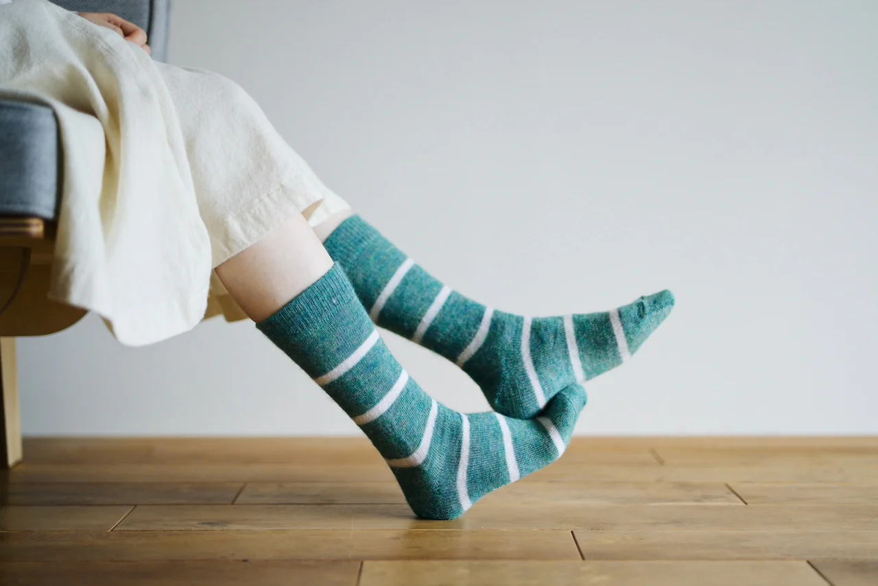 Mohair Wool Border Socks - Trail Road - Image 5