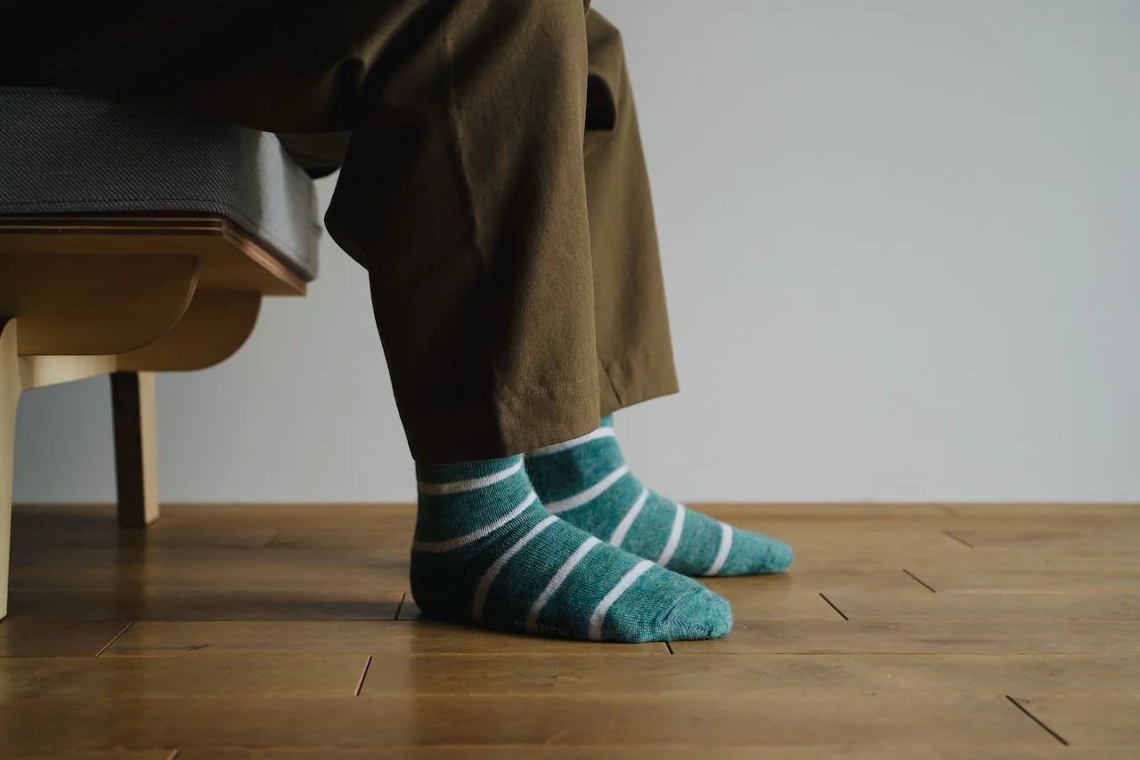 Mohair Wool Border Socks - Trail Road - Image 6