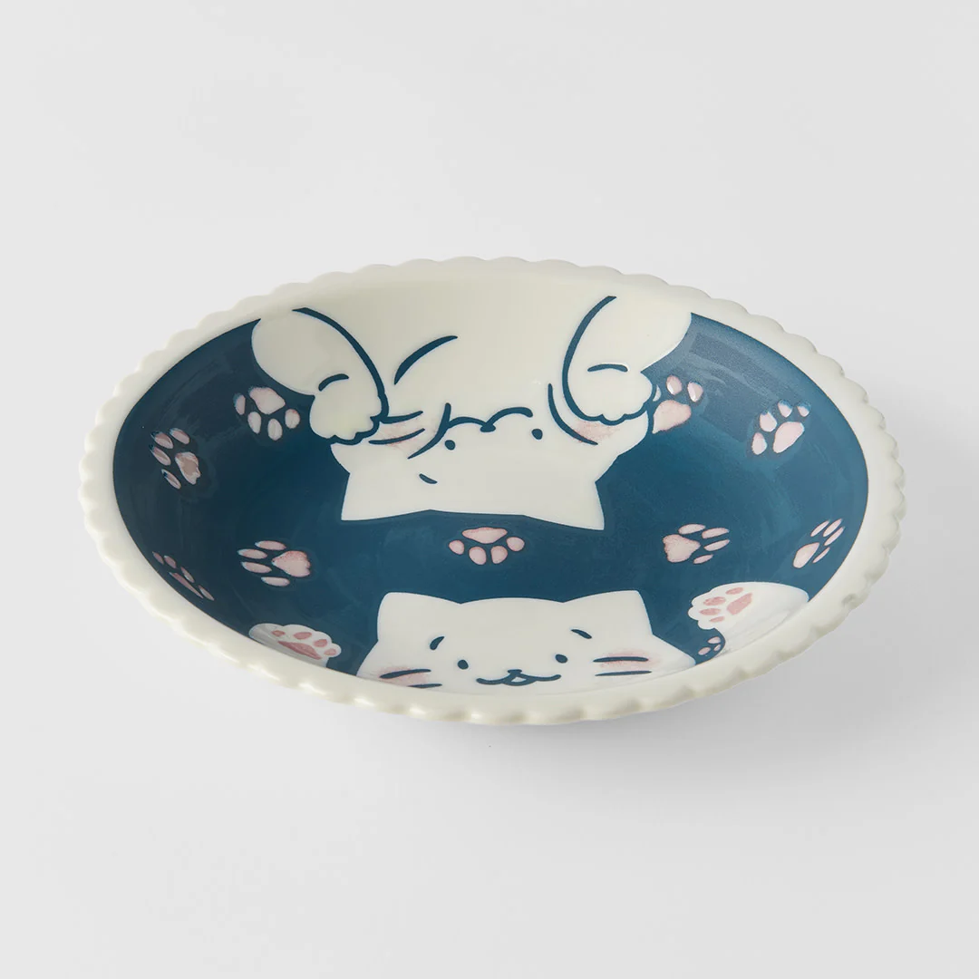 Navy Cat shallow bowl 21cm - Image 3