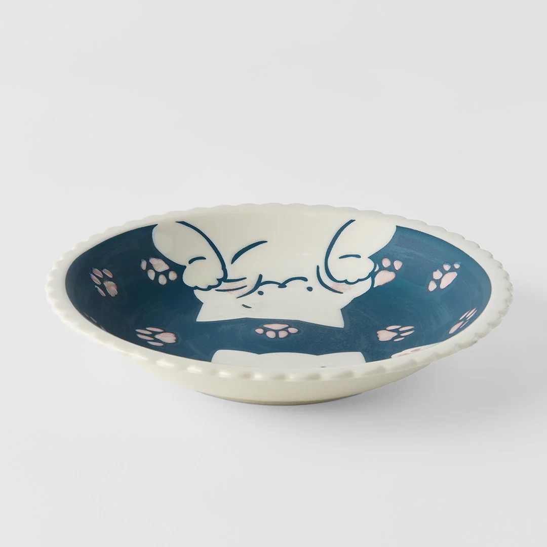 Navy Cat shallow bowl 21cm - Image 5
