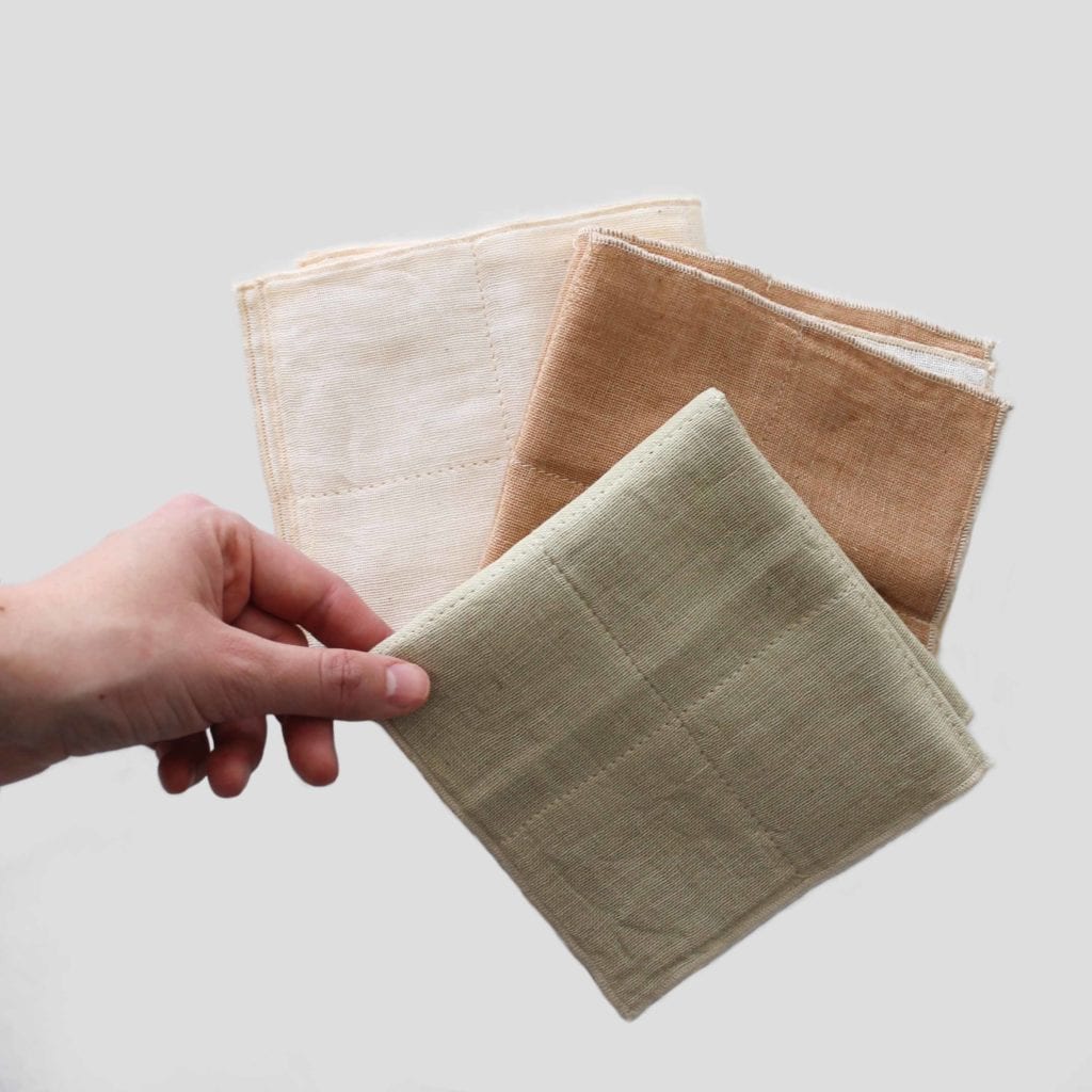 Organic Cotton Face Towel - Ivory - Image 4