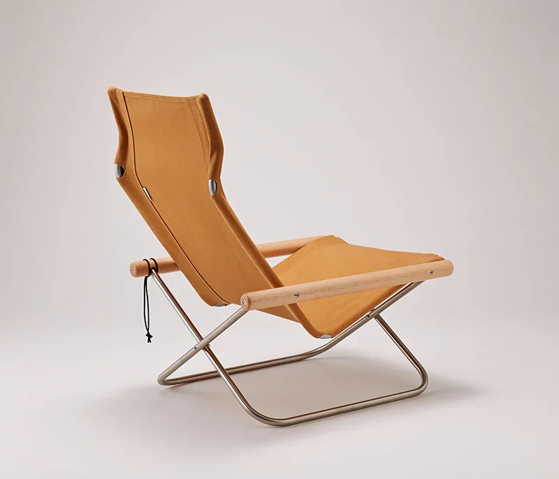Nychair X Japanese Folding Lounge Chair - Natural Camel - Image 4