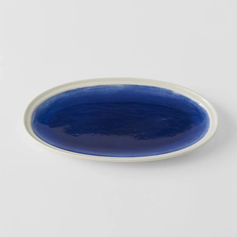 Ocean Blue Oval Plate 22cm - Image 3