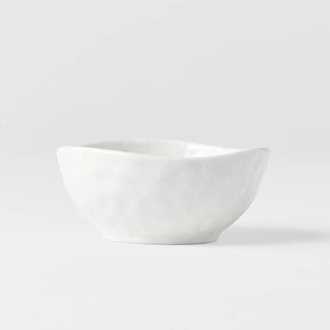 Off White Uneven Edge sauce dish 9cm