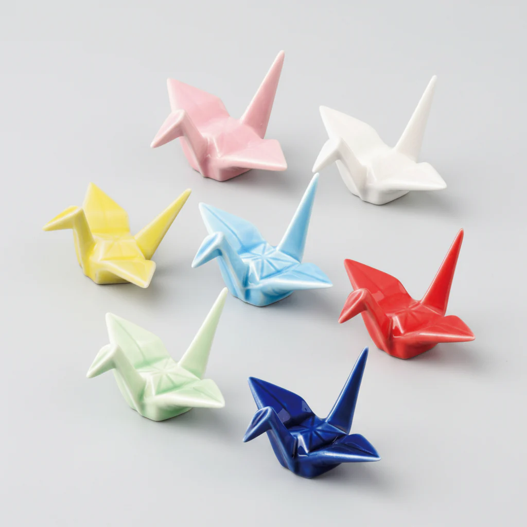 Origami Crane Chopstick Rest / Yellow - Image 3