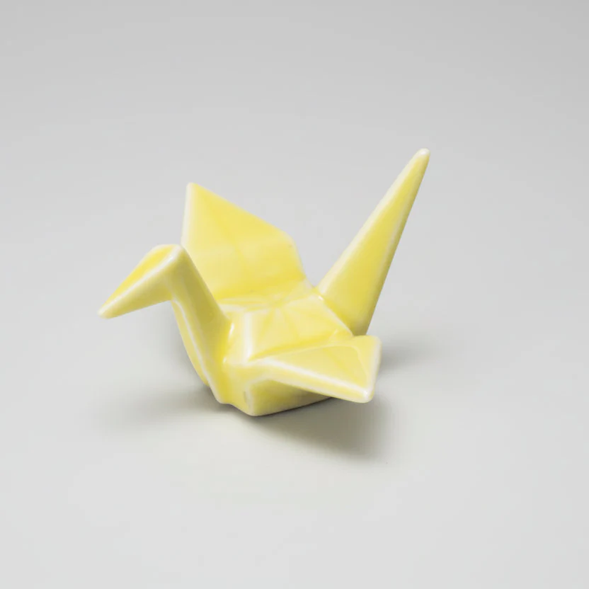 Origami Crane Chopstick Rest / Yellow