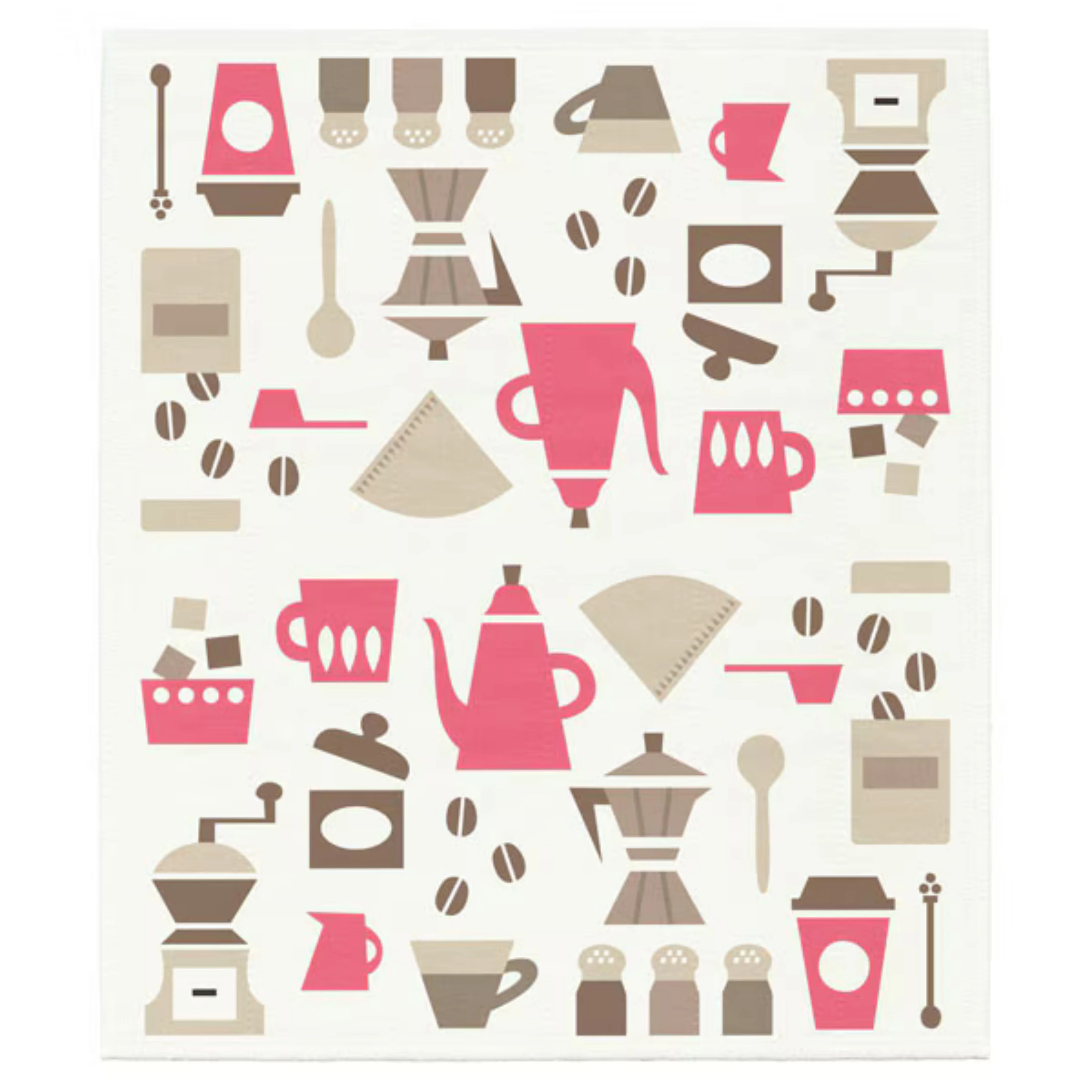 Printed Japanese Dishcloth - Coffee Time - Image 2
