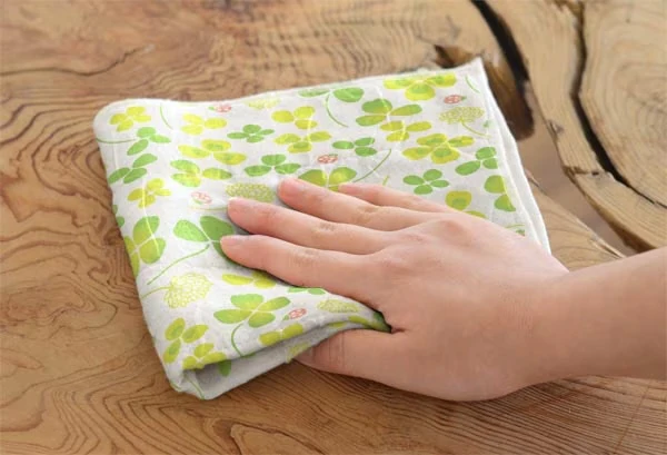 Printed Japanese Dishcloth - Lucky Clover - Image 2