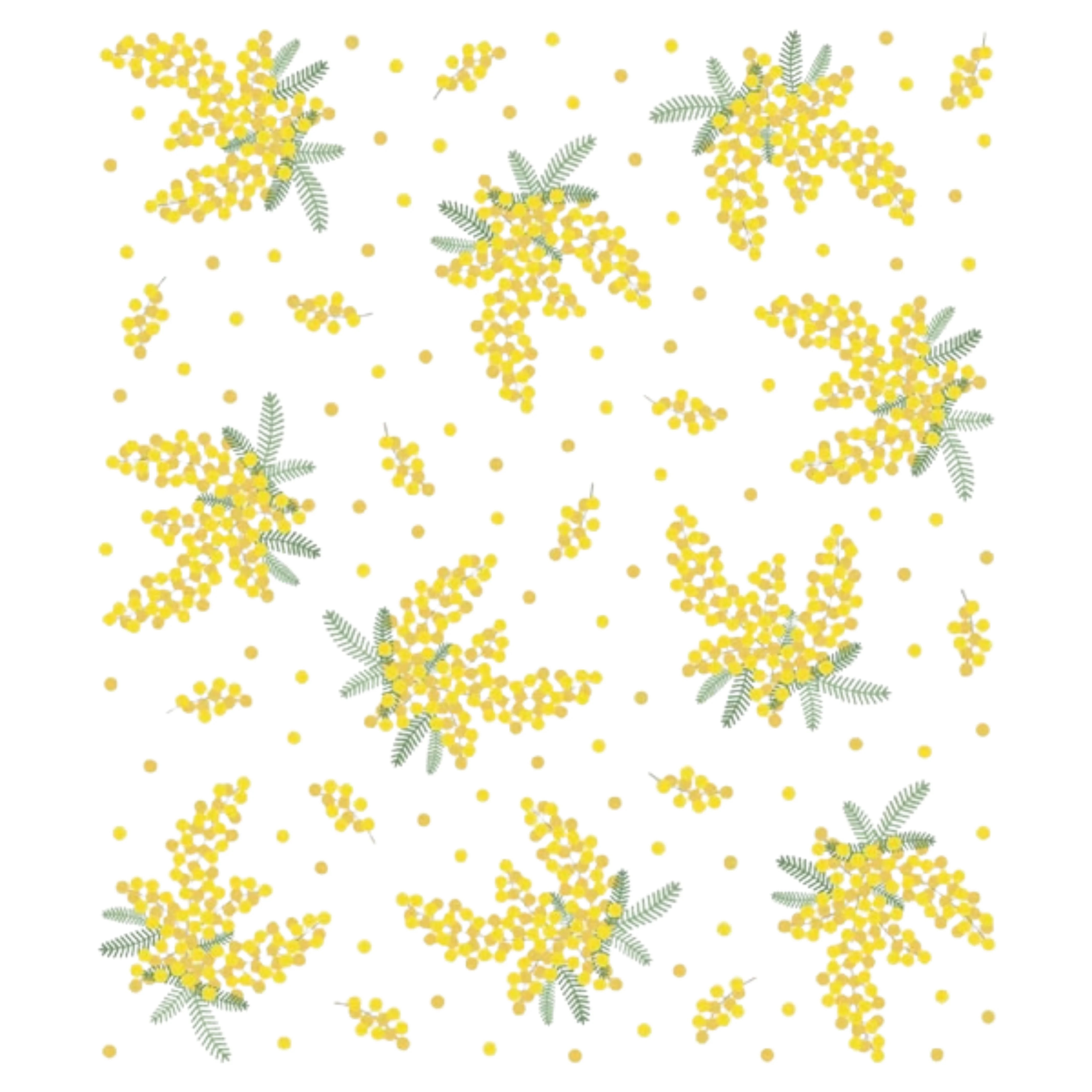 Printed Japanese Dishcloth - Mimosa Blossom - Image 2