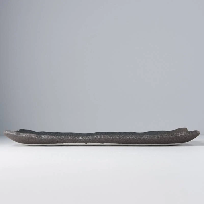 Stone Black textured large rectangular platter 35cm - Image 2