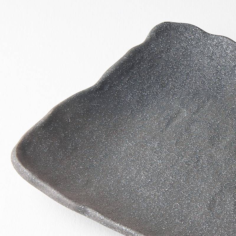Stone Black textured large rectangular platter 35cm - Image 4