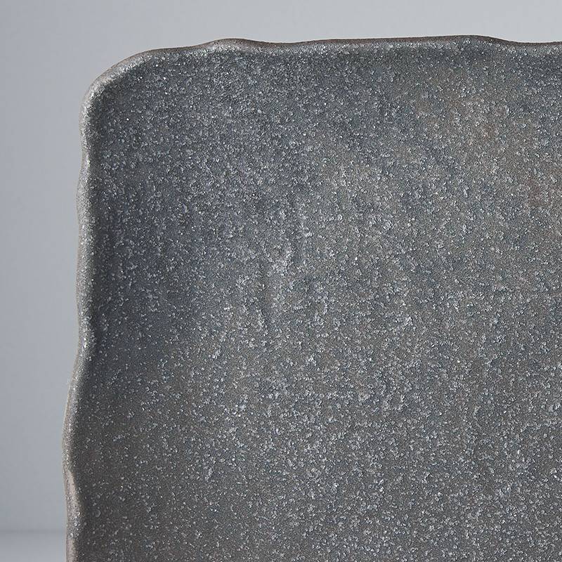 Stone Black textured large rectangular platter 35cm - Image 5