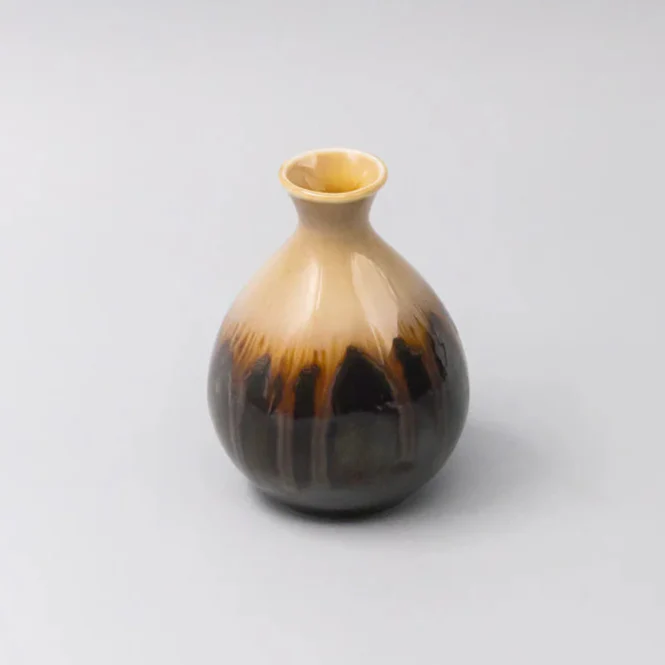 Sake Jug Black Gloss Sunflower Drip 300ml