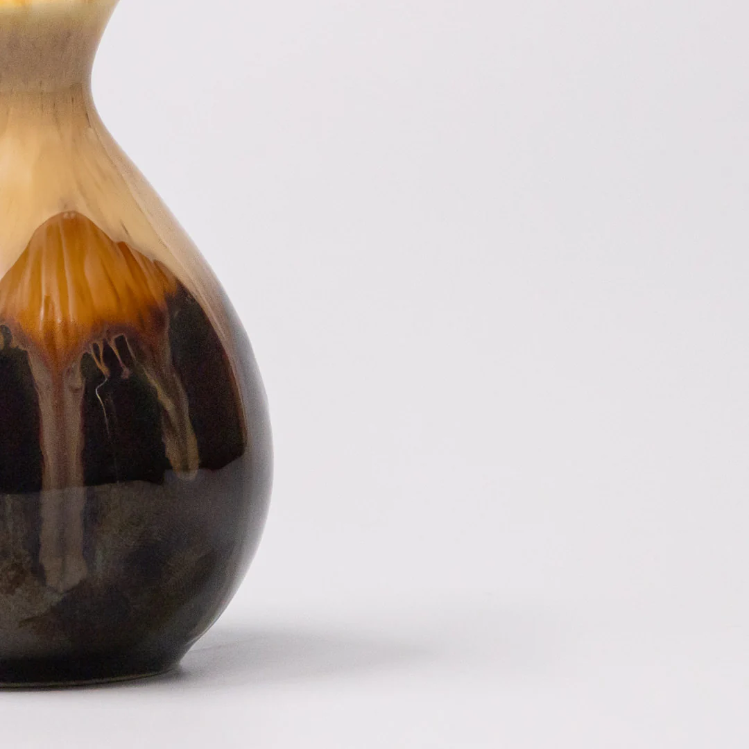 Sake Jug Black Gloss Sunflower Drip 180ml - Image 4