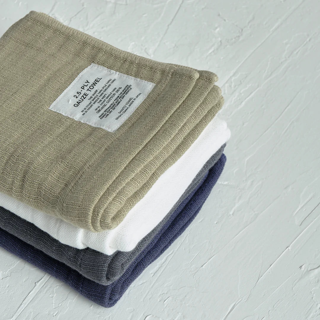 Shinto 2.5 ply gauze bath towel medium charcoal - Image 6