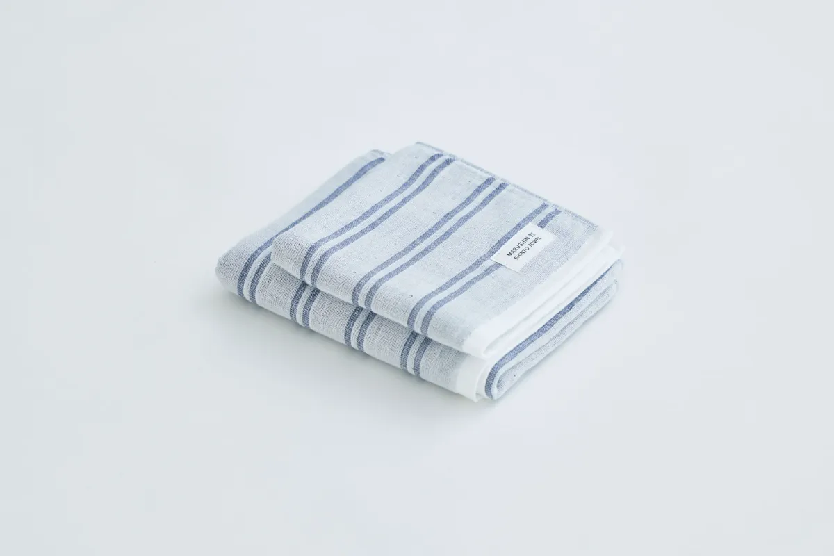 Marushin Shima Towel Double Stripe - Shadow