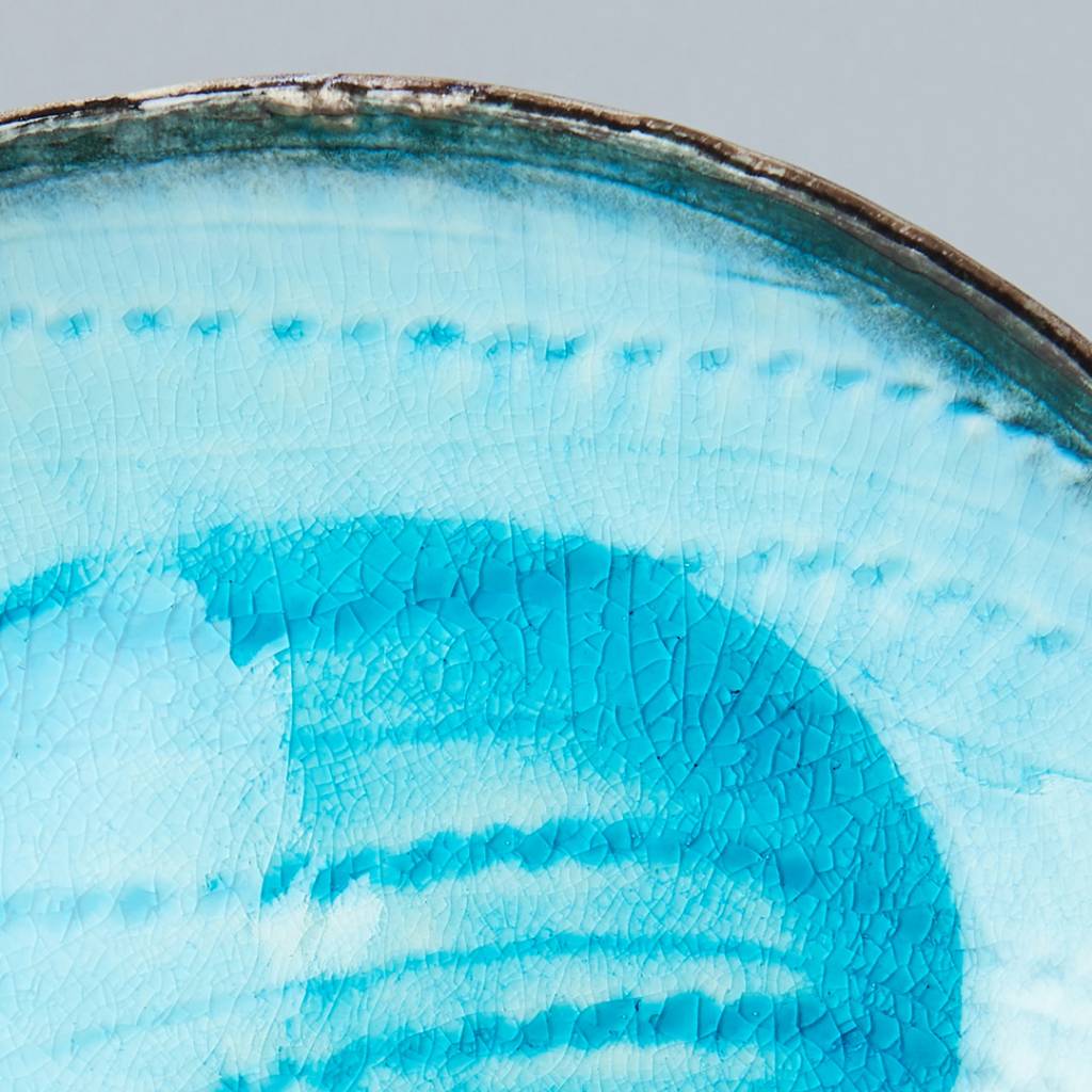 Sky Blue oval plate 24cm - Image 3