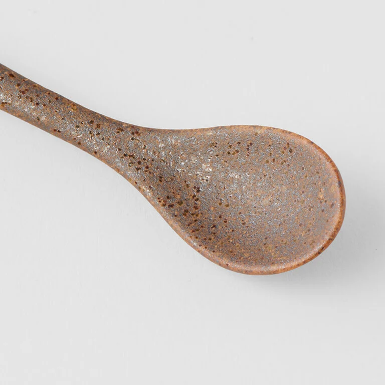 Indigo Stripe design small bisque spoon 12.5cm - Image 2