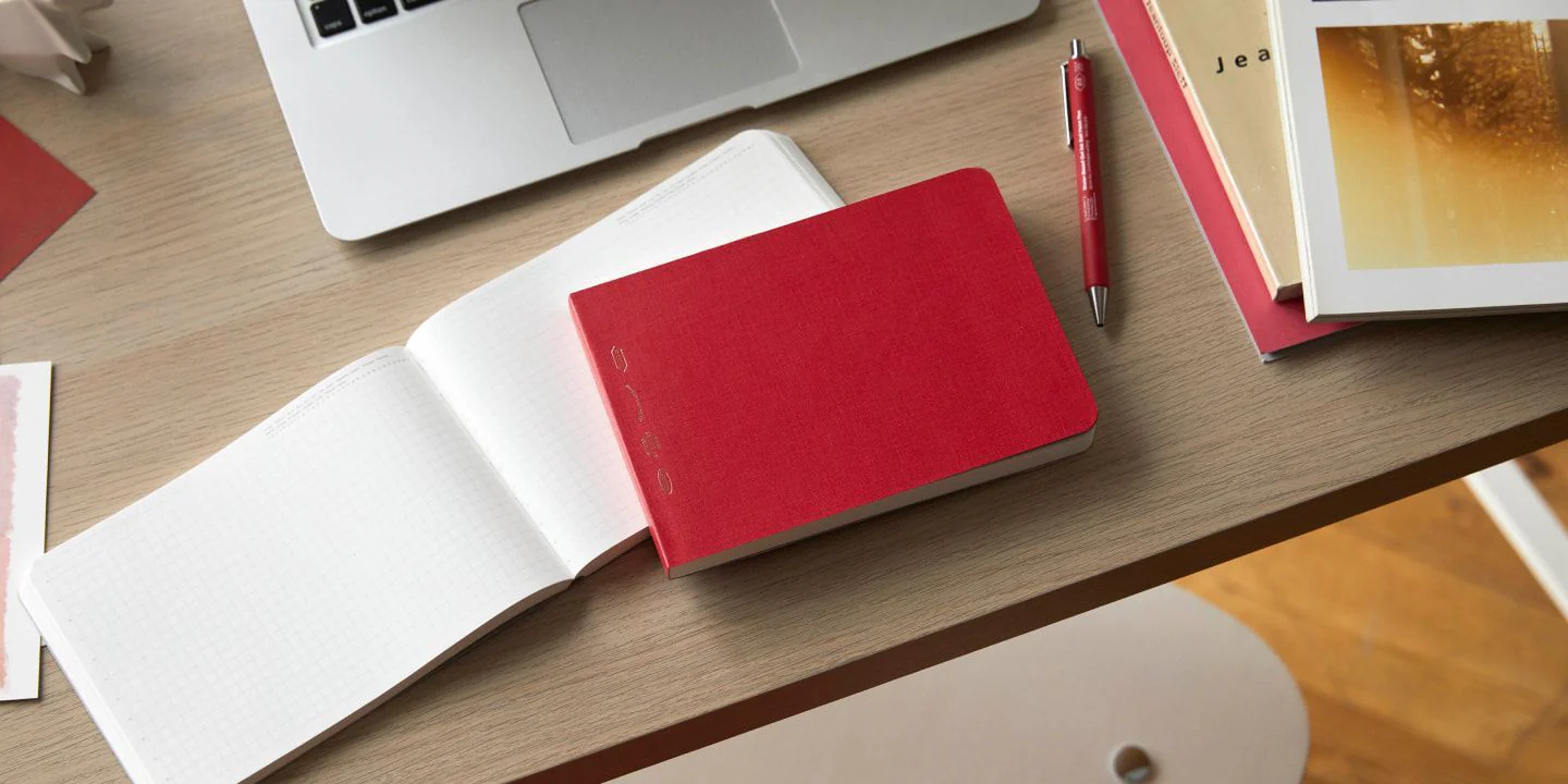 Stalogy 365 Days Notebook Grid B6 Landscape, Salvia Red - Image 6