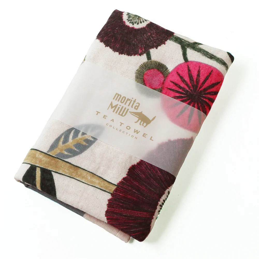 Tea Towel: The Garden of That Time/Pink 45x70cm - Image 4