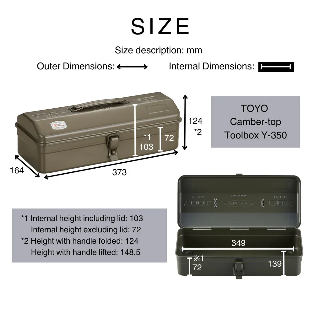 Toyo Steel Camber-top Toolbox Y-350 Beige - Image 7