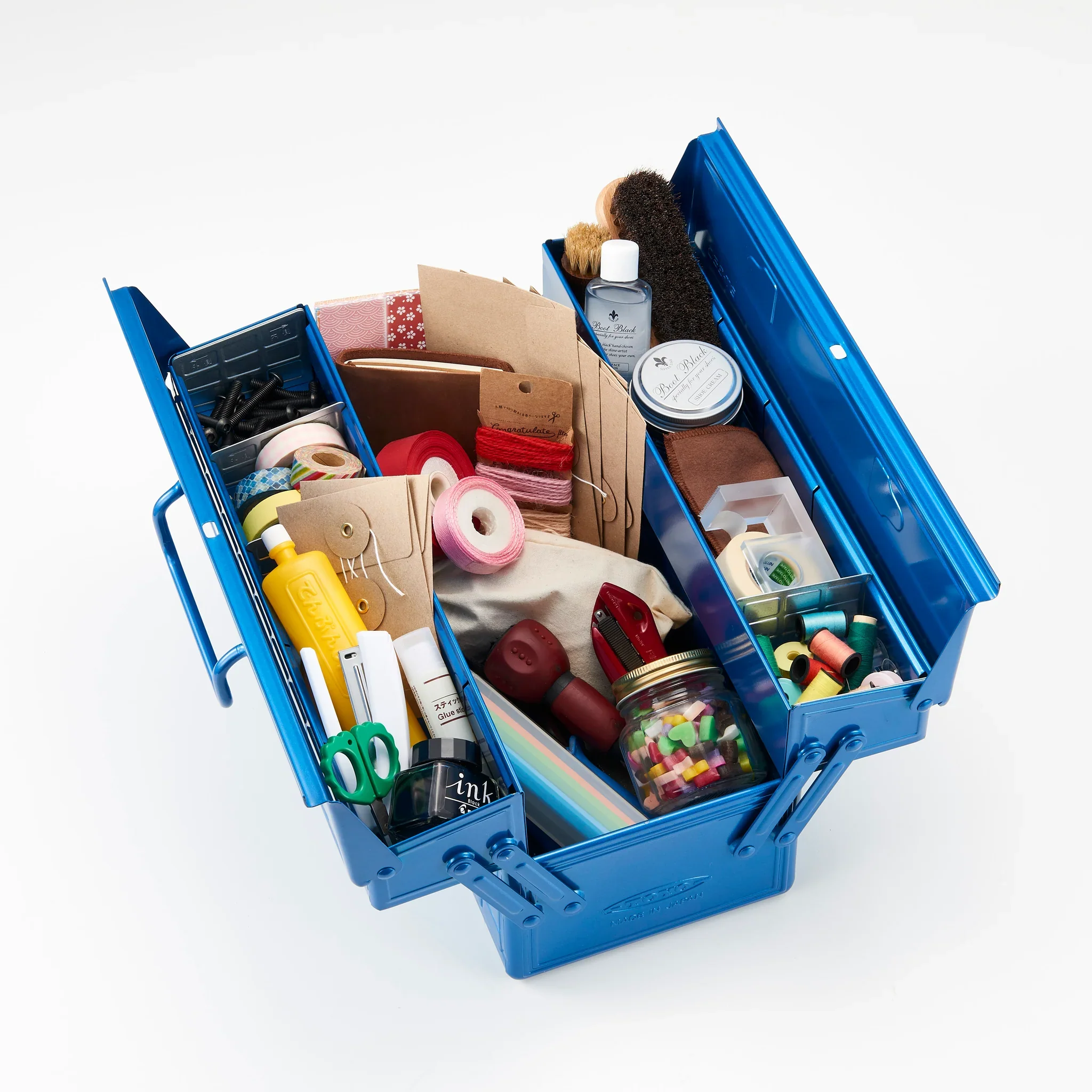 Toyo Steel Cantilever Toolbox ST-350 Blue - Image 3